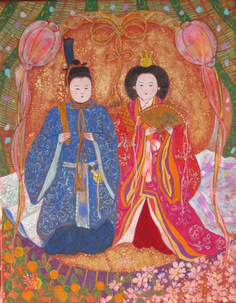 日本画のお雛様