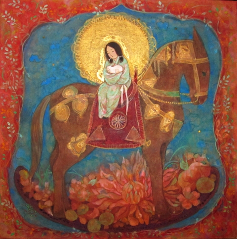 揺らら　キリスト教絵画のような日本画