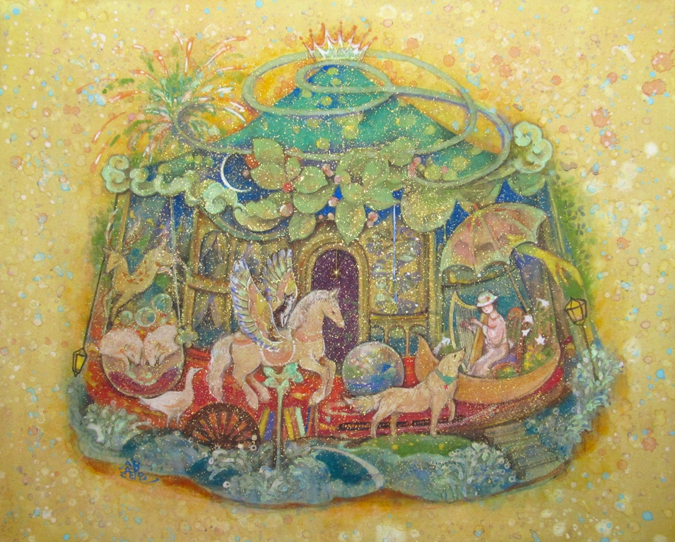 星メリーゴーランド　絵本のような日本画