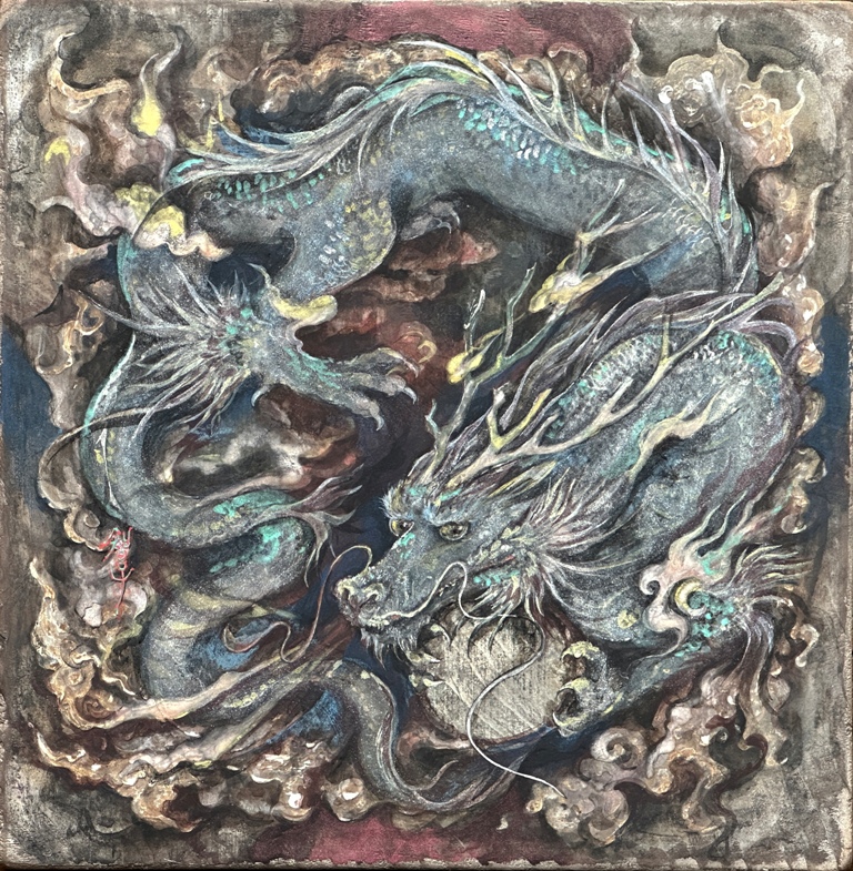 雲龍図　神代杉