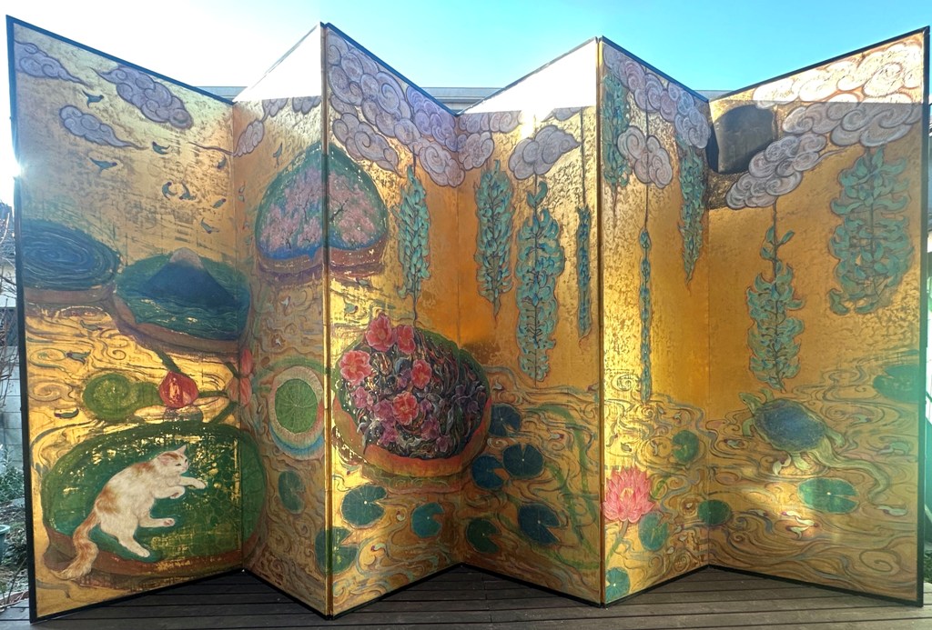 六曲一隻屏風