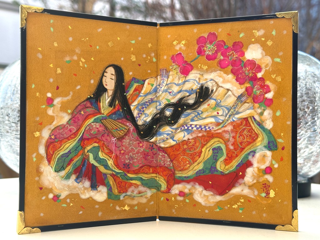 平安美人を描いた屏風